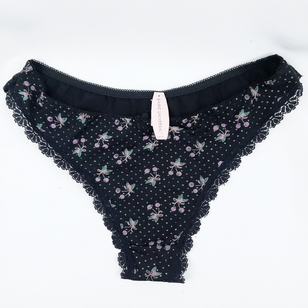 Basic Universal Black Pink Lace Bikini